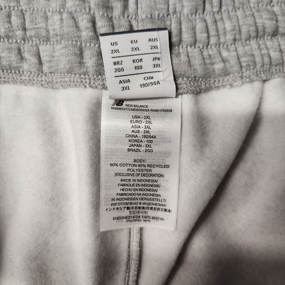 New Balance men's standard fit sweatpants sea grey pant  2XL - Picture 5 of 6